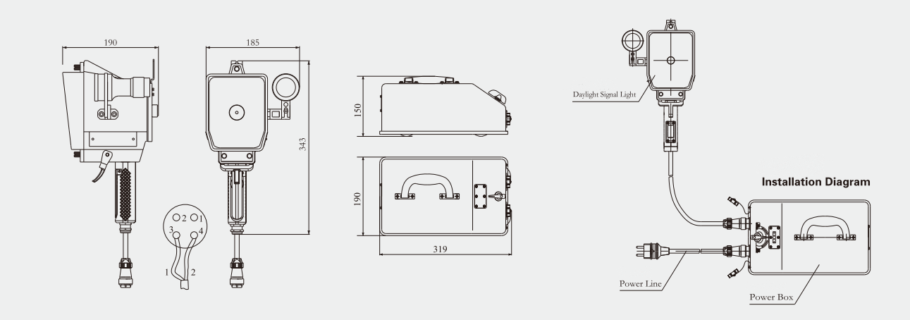 Specifications of CXD8 Daylight Signal Light