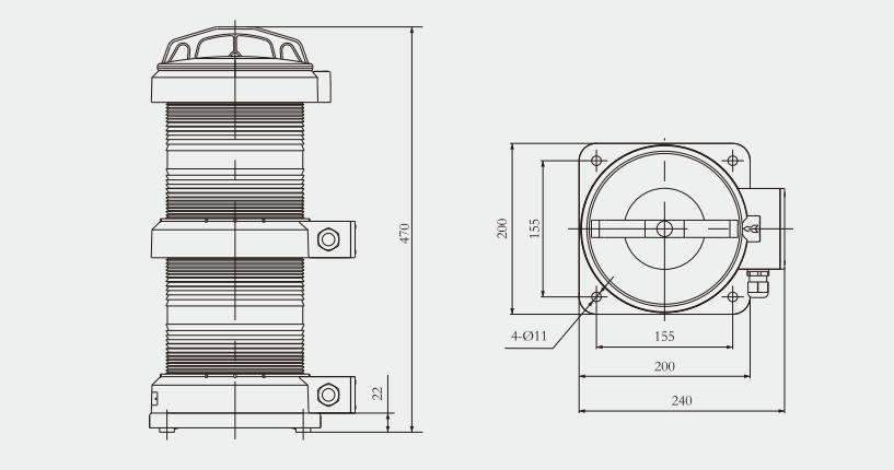 Specifications of CXH-101P Double-deck Navigation Signal Light