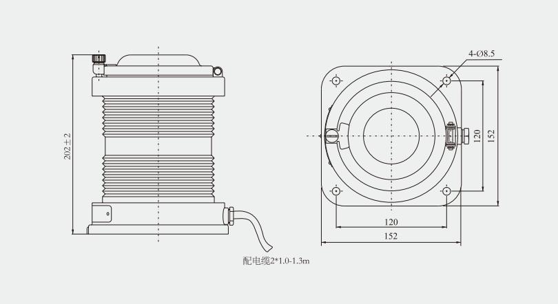 Specifications of CXH-2S Single-deck navigation signal light