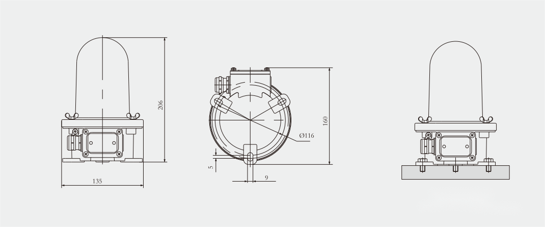 Specifications of CXH5-L LED Marine Headlights