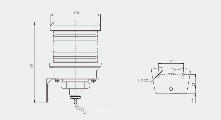 specifications of CXH-3P Single-deck Navigation Signal Light