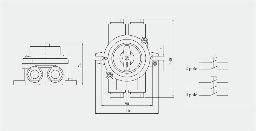 10A Marine Brass Switch