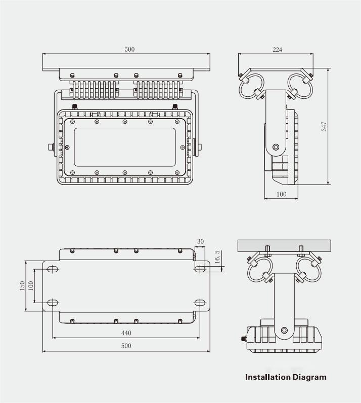 High temperature resistance floodlight