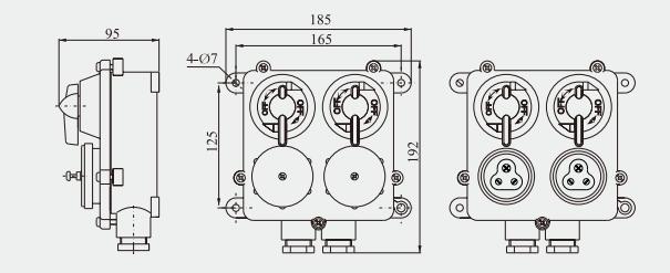 Waterproof Dual Socket Box With Switch