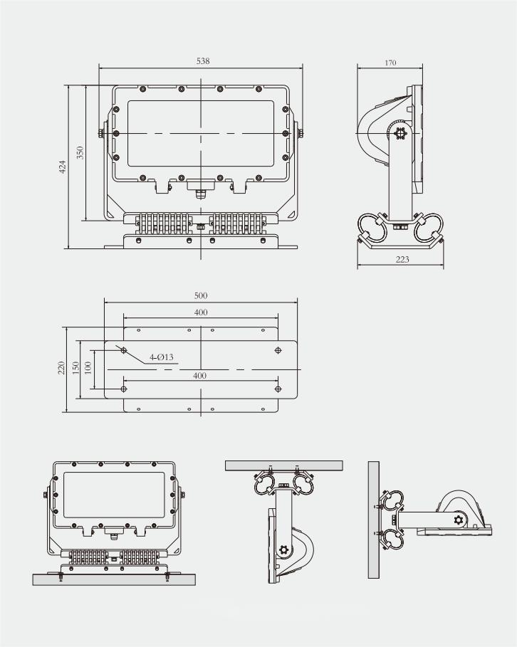 High temperature resistance floodlight