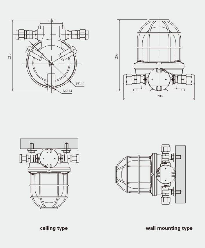 Specifications of CFD4 Explosion-proof Lighting