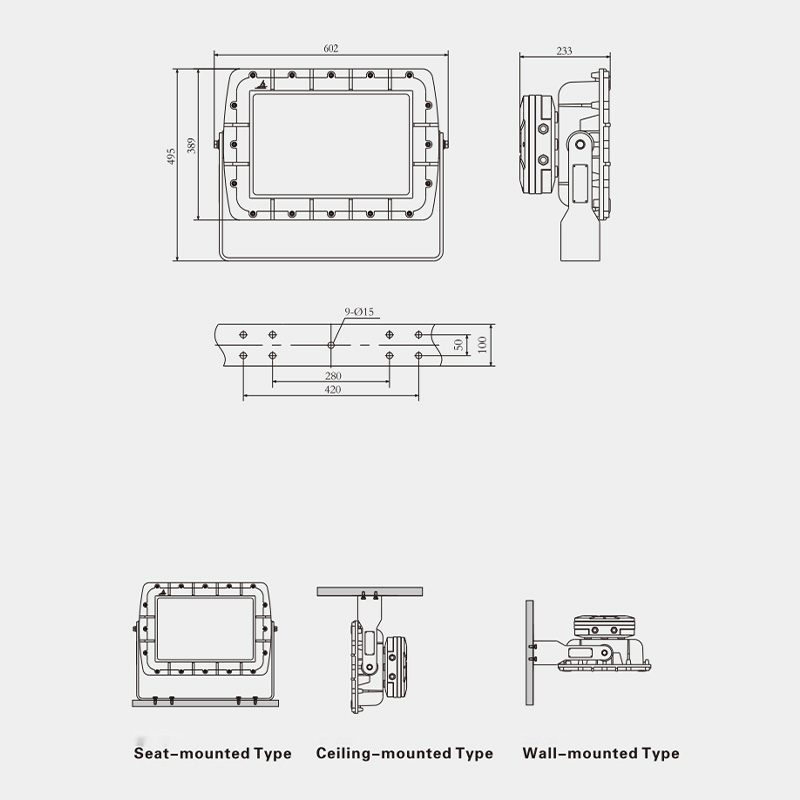 Specifications of TG12-L LED Marine Spotlight