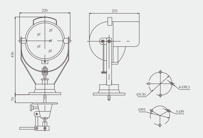 pecifications of TG16A Marine Spotlight