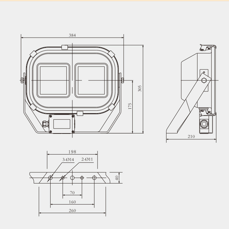 Specifications of TG18-L LED Marine Spot Light