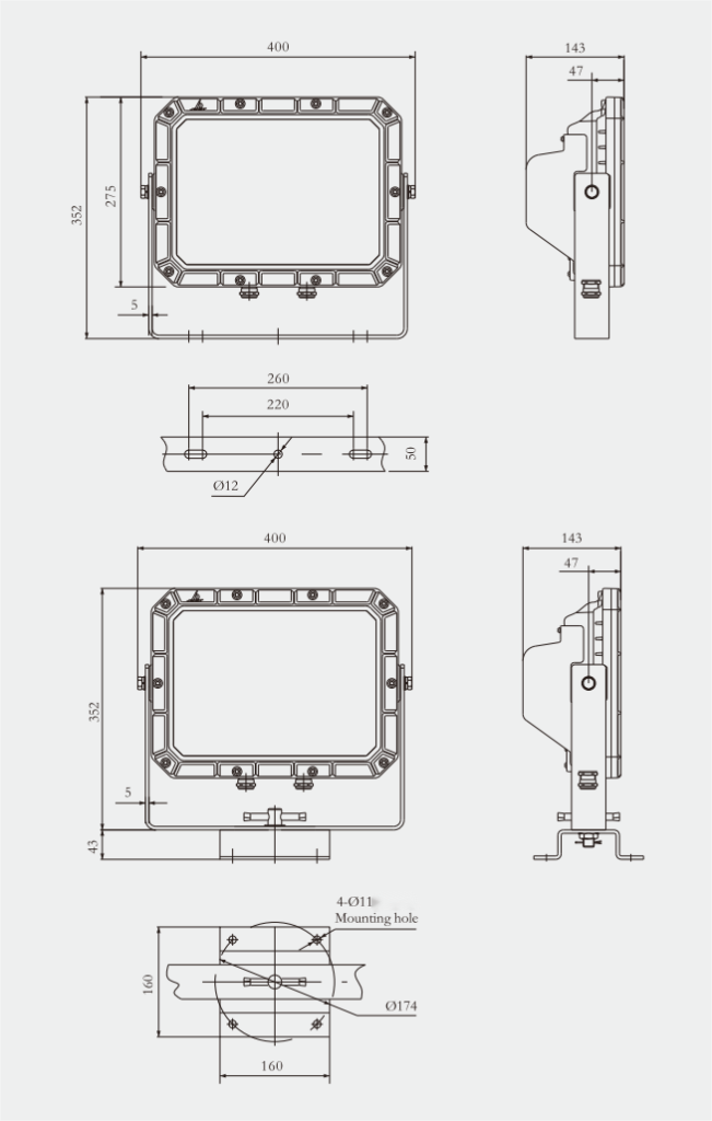 Specifications of TG21-L LED Marine Spot Light-1