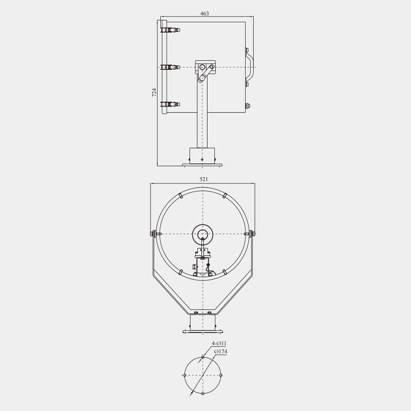 Specifications of TG28-B Marine Searchlight