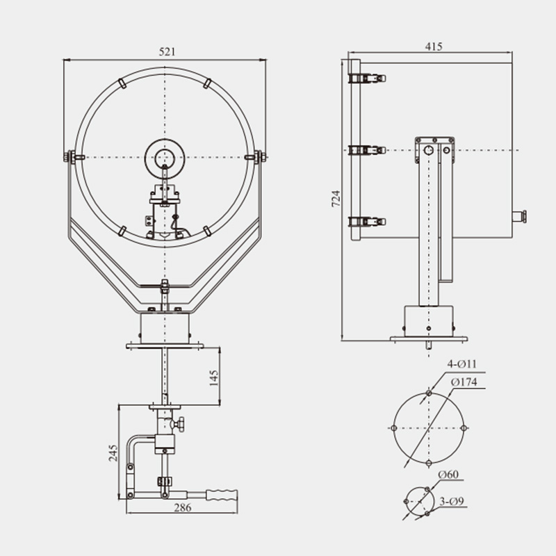 Specifications of TG28 Marine Searchlight