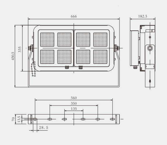 Specifications of TG29 LED Marine Spot Light-1