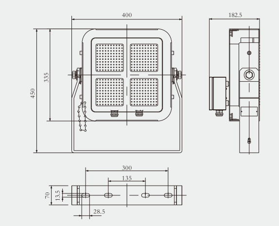 Specifications of TG29 LED Marine Spot Light