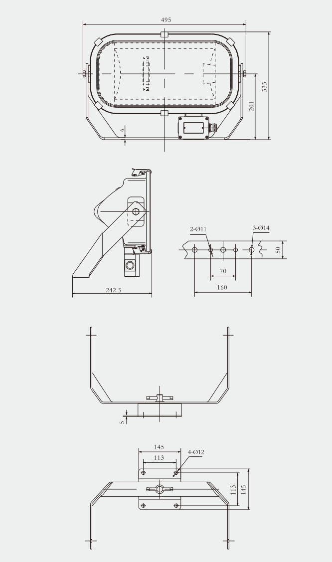 Specifications of TG4 Marine Spotlight