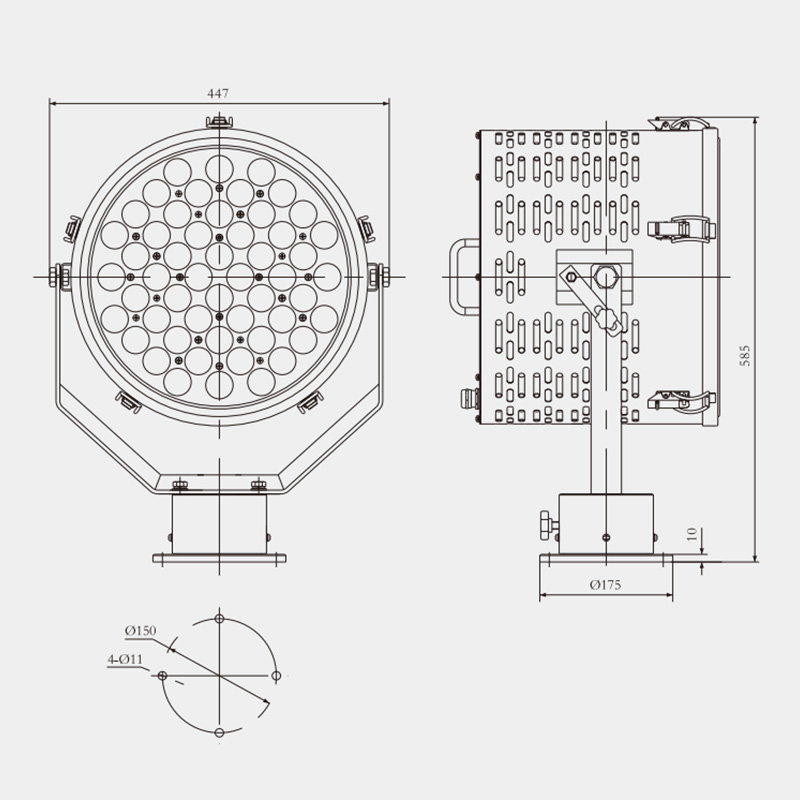 Specifications of TZ2 LED Marine Searchlight