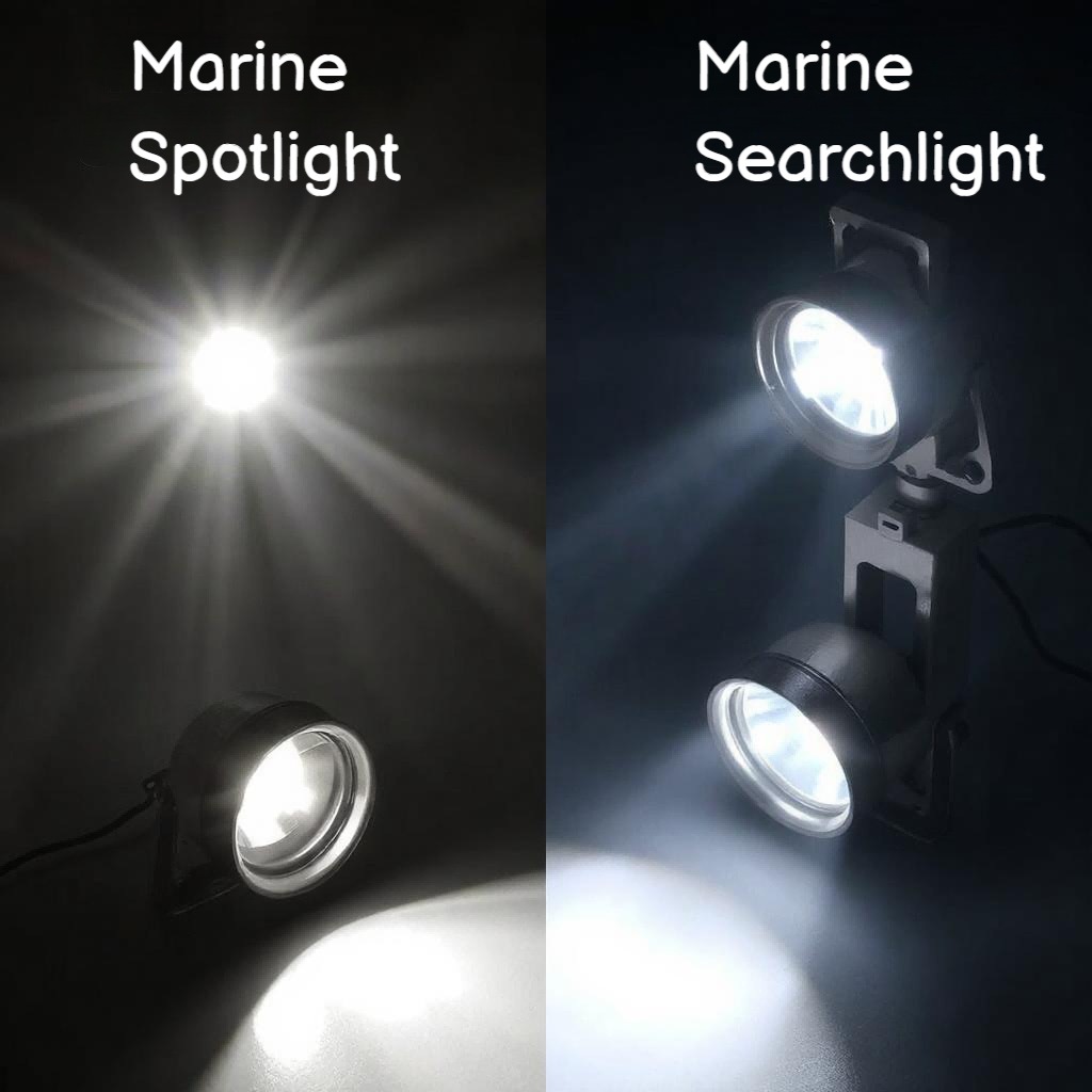 Marine Spotlight vs Marine Searchlight