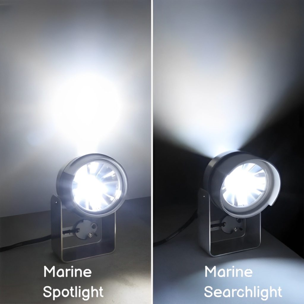 Marine Spotlight vs Marine Searchlight